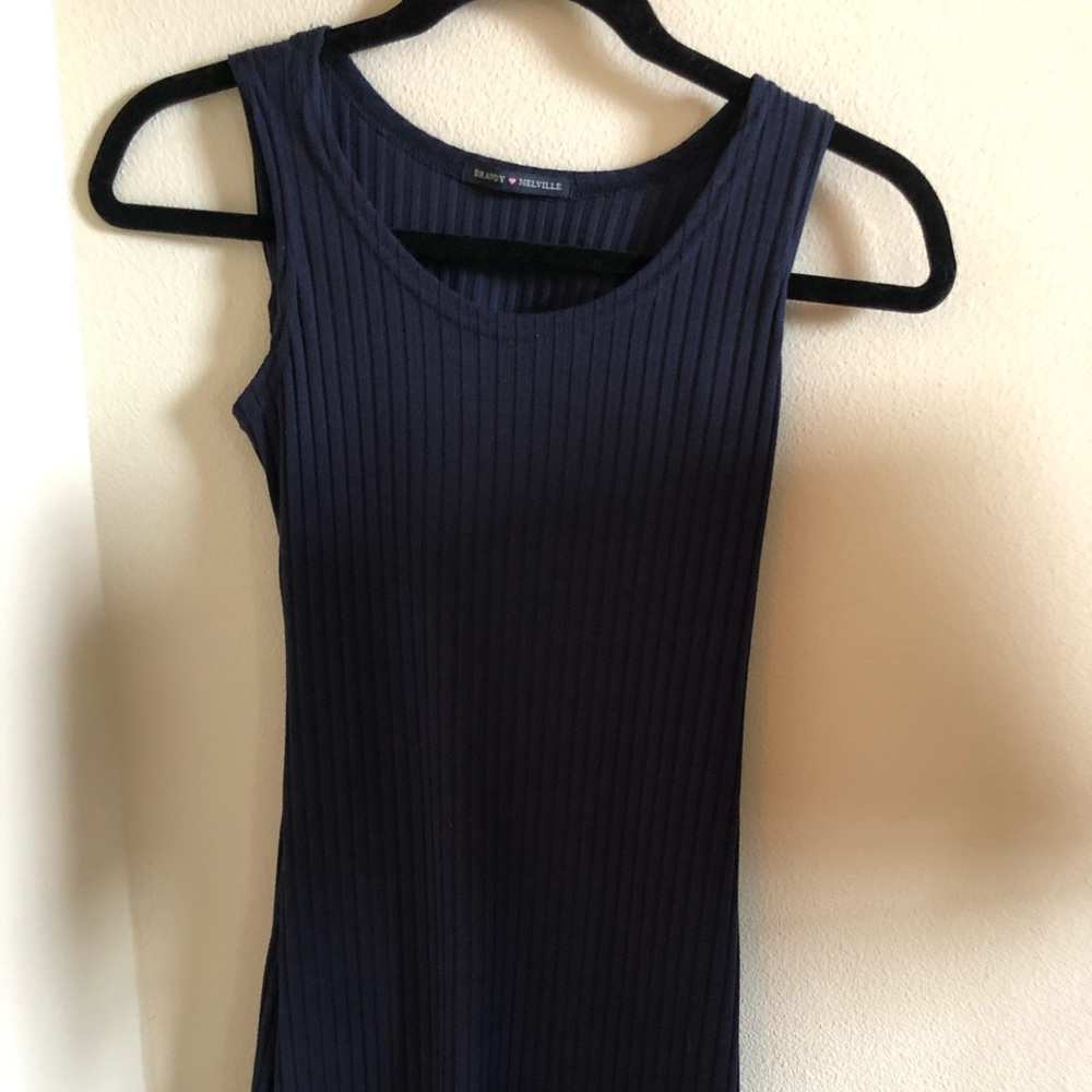 Navy bodycon slip dress from Brandy Melville